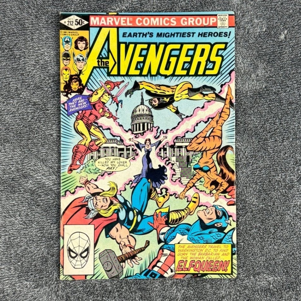 Marvel Comics The Avengers 212 Oct 1981 Bronze Age Elfqueen Iron Man‎ Thor Tigra
